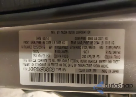 2015 Mazda Cx-5 Grand Touring from USA, damaged, VIN JM3KE4DY2F0460780